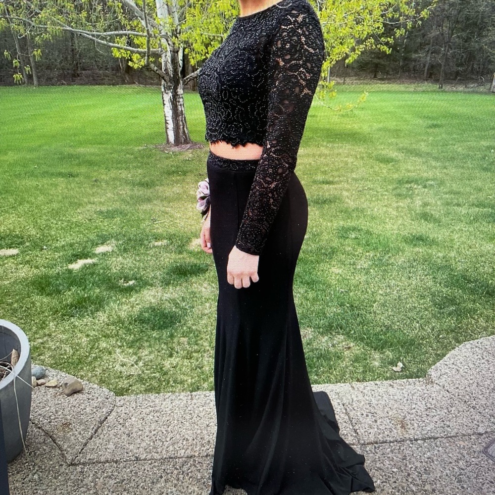 Splash two piece prom dress